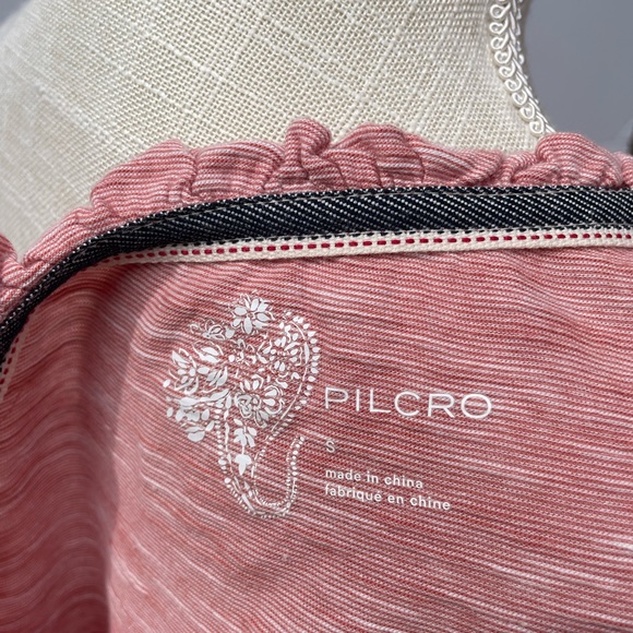 Anthropologie Pilcro Pink Sleevess Cotton Blouse, Size Small - Picture 3 of 11